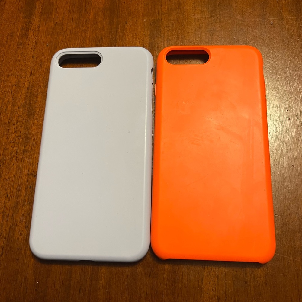 TWO Silicone 7/8 Plus iPhone Cases
